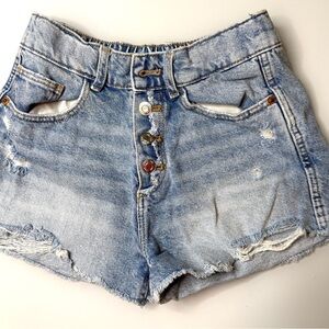 Light Blue Denim Women Shorts